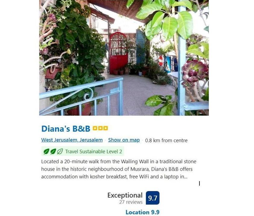 Diana'S B&B Jeruzalém Exteriér fotografie